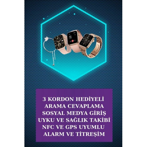 Dijital Göstergeli Powerbank Bluetooth Kulaklık ve Yeni Nesil Amoled Ekran Akıllı Saat