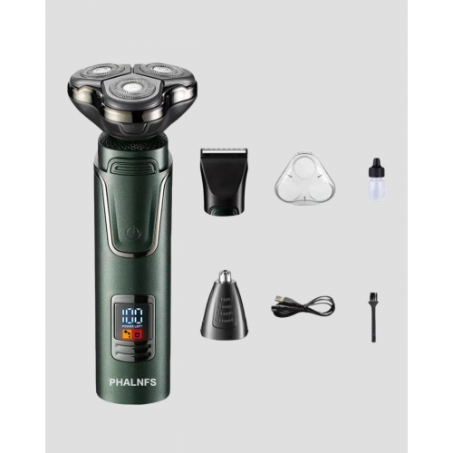 3D Akıllı Kesim Teknolojili Şarjlı Tıraş Seti – 3 Başlıklı Paslanmaz Çelik Bıçaklı