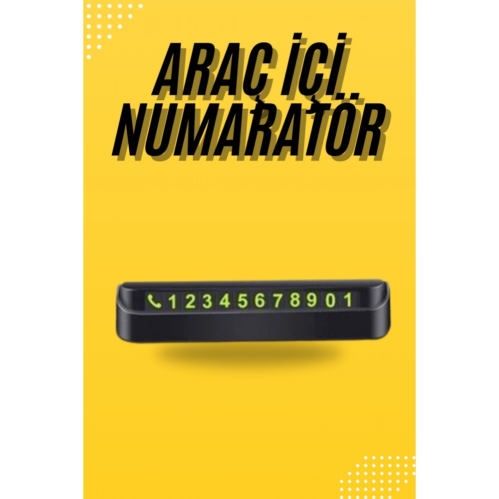 Araç Park Numaratörü Tüm Araçlara Uyumlu Araba Numaralık