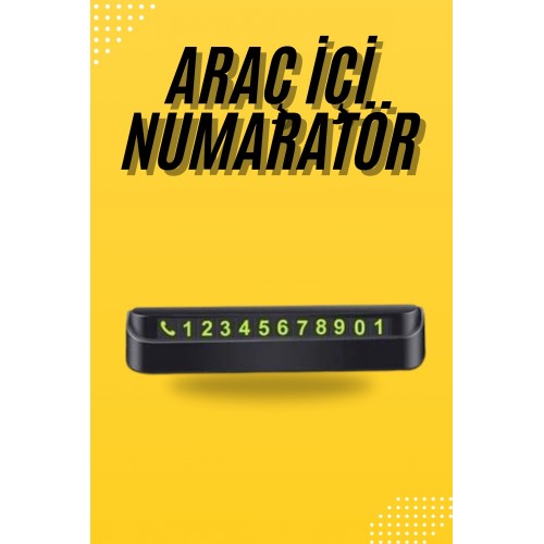 Araç Park Numaratörü Tüm Araçlara Uyumlu Araba Numaralık