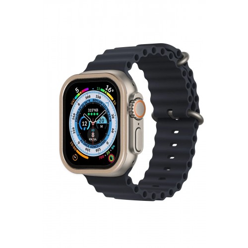 Apple Watch Ultra 49mm Alüminyum Kasa Cam Ekran Koruyucu - Gold-(5796)