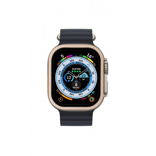 Apple Watch Ultra 49mm Alüminyum Kasa Cam Ekran Koruyucu - Gold-(5796)