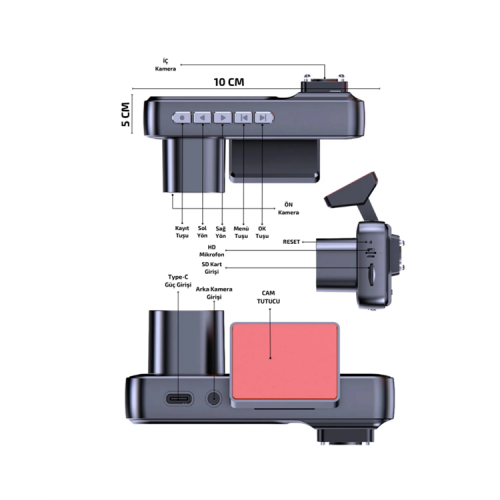 Tam Kapsamlı Araç Güvenliği: 3 Kameralı Full HD Kayıt Sistemi ile Ön İç ve Arka Görüş Tam Kapsamlı Araç Güvenliği: 3 Kameralı Full HD Kayıt Sistemi ile Ön İç ve Arka Görüş