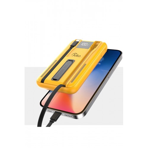 J39 10.000 mAh 20W PD Dahili Kablolu Magsafe Powerbank - Turuncu-(5796)