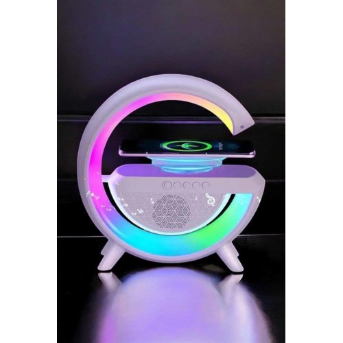 Bluetooth Hoparlör Dijital Göstergeli Wireless Şarj RGB Işıklı
