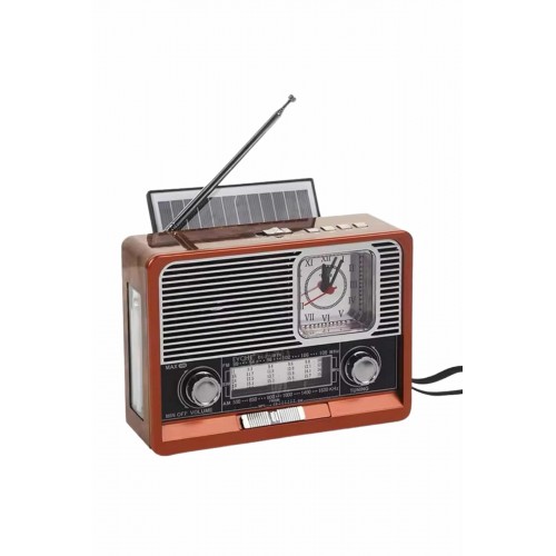 Saatli Fenerli Bluetooth Nostaljik Radyo AUX SD USB Girişli Bluetooth Hoparlör Saatli Fenerli Bluetooth Nostaljik Radyo AUX SD USB Girişli Bluetooth Hoparlör