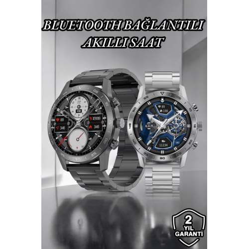 Suya Dayanıklı Dokunmatik Akıllı Saat Bluetooth 5.0 Sesli Asistan ve Sağlık Takibi
