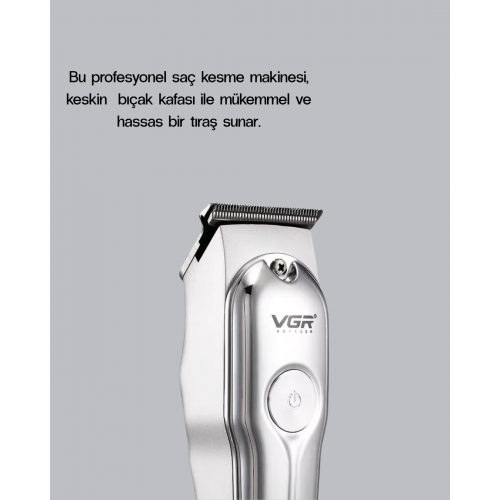 Şarjlı Gümüş Tıraş Makinesi – 3 Farklı Başlıklı 120 Dakika Çalışma Süreli Cilt Dostu Erkek Bakım Cihazı