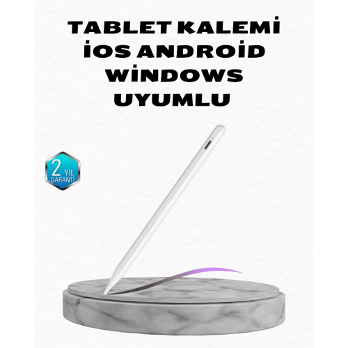 Manyetik Dokunmatik Kalem – Bluetooth Gerektirmeyen Type-C Şarjlı iPad ve Android Uyumlu Hassas Stylus
