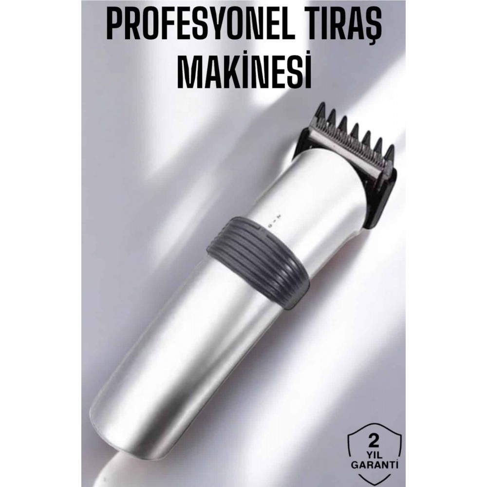 Erkeklere Özel Şarjlı Saç ve Sakal Kesme Tıraş Makinesi Seti