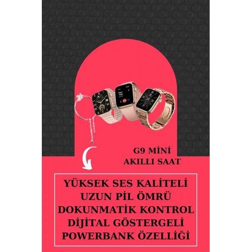 Aksesuar Hediyeli Akıllı Saat ve Dijital Göstergeli Powerbankli Bluetooth Kulaklık