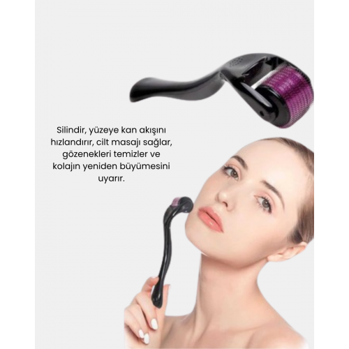 Derma Roller Titanyum İğneli Cilt Yenileyici – Akne Kırışıklık ve Leke Karşıtı