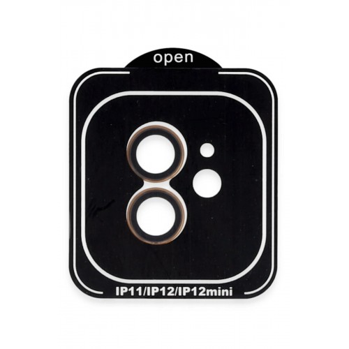 iPhone 11 PVD Metal Kamera Lens - Turuncu-(5796)