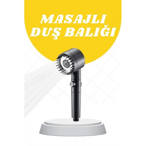 Duş Başlığı Yüksek Basınçlı Masaj Taraklı 3 Kademeli Duş Başlığı Yüksek Basınçlı Masaj Taraklı 3 Kademeli