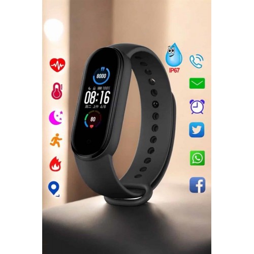 Akıllı Bileklik Fitness ve Sağlık İçin Akıllı Bileklik Adım Sayar Kalp Atışı Uyku İzleme