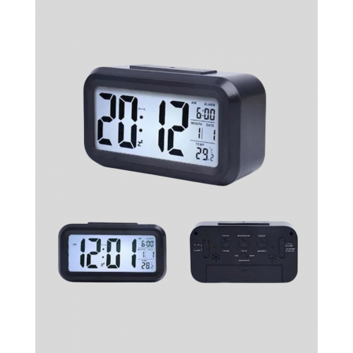 Sensörlü Dijital Masa Saati Alarm ve Sıcaklık Göstergeli