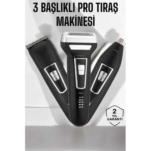 3 Başlıklı Profesyonel Tıraş Makinesi 3 Başlıklı Profesyonel Tıraş Makinesi