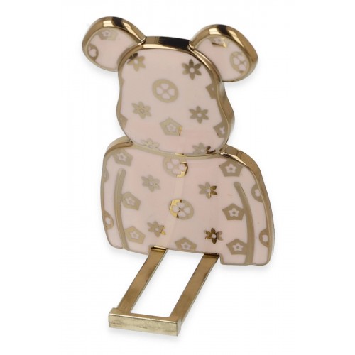 Astro Stand Ayıcık Desenli - Pembe-(5796)