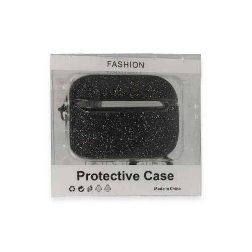 Airpods Pro (1.nesil) Spell Simli Kılıf - Siyah-(5796)