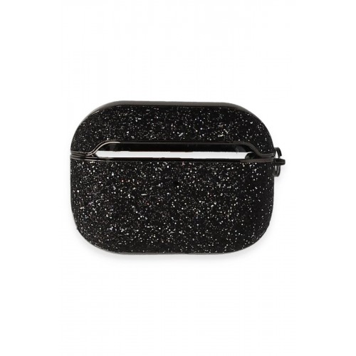Airpods Pro (1.nesil) Spell Simli Kılıf - Siyah-(5796)