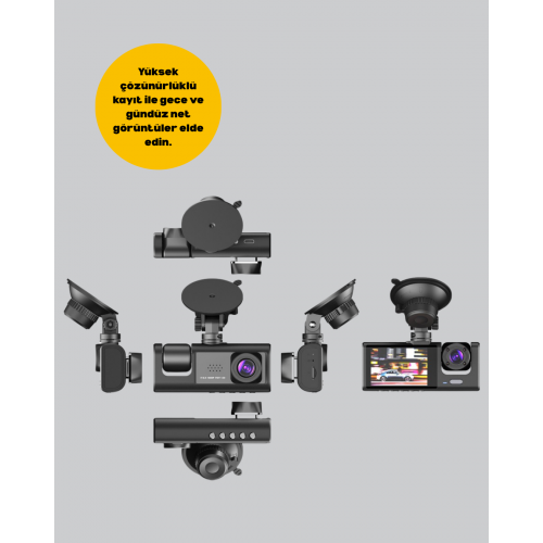 Full HD Çift Yönlü Araç Kamerası Hareket Algılama Döngüsel Kayıt Full HD Çift Yönlü Araç Kamerası Hareket Algılama Döngüsel Kayıt