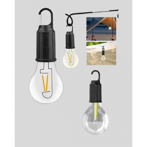 Şarjlı Kancalı LED Lamba – Kamp Balkon ve Acil Durum Işığı