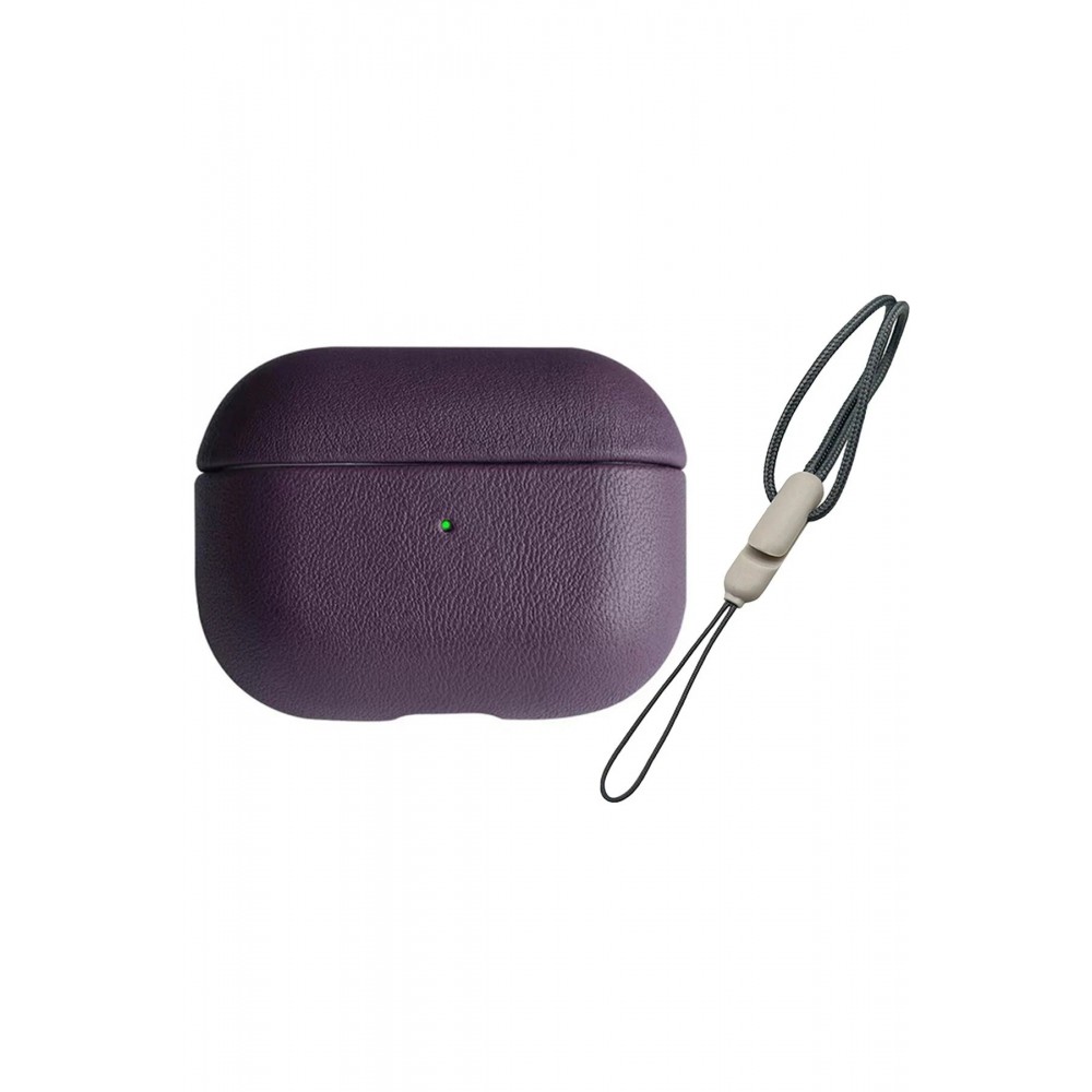 Airpods 3 (3.nesil) 405 Deri Kılıf - Mor-(5796)