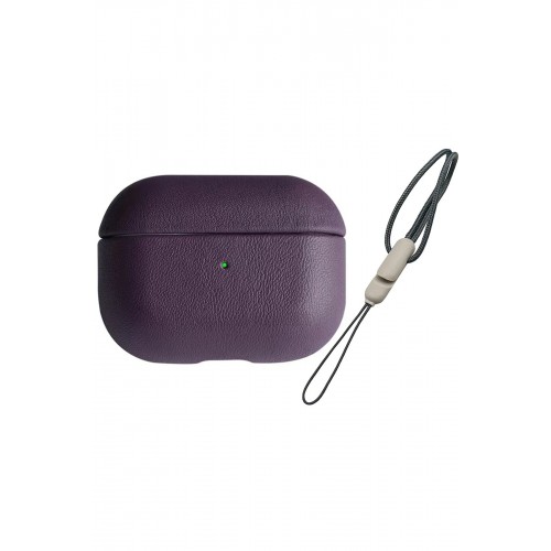 Airpods 3 (3.nesil) 405 Deri Kılıf - Mor-(5796)