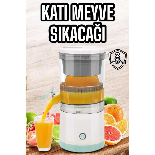 Taşınabilir Kablosuz Taşınabilir Şarjlı Narenciye Sıkacağı Portakal Meyve Sıkacağı Çift Bıçaklı