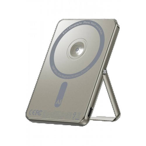 PW580 5.000 mAh 20W Type-C 15W Kablosuz Şarj 3W Saat Şarj ve 5W Kulaklık Şarj Destekli PD Hızlı Şarj Magsafe Powerbank - Titanyum-(5796) PW580 5.000 mAh 20W Type-C 15W Kablosuz Şarj 3W Saat Şarj ve 5W Kulaklık Şarj Destekli PD Hızlı Şarj Magsafe Powerbank - Titanyum-(5796)