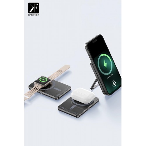 PW580 5.000 mAh 20W Type-C 15W Kablosuz Şarj 3W Saat Şarj ve 5W Kulaklık Şarj Destekli PD Hızlı Şarj Magsafe Powerbank - Titanyum-(5796) PW580 5.000 mAh 20W Type-C 15W Kablosuz Şarj 3W Saat Şarj ve 5W Kulaklık Şarj Destekli PD Hızlı Şarj Magsafe Powerbank - Titanyum-(5796)