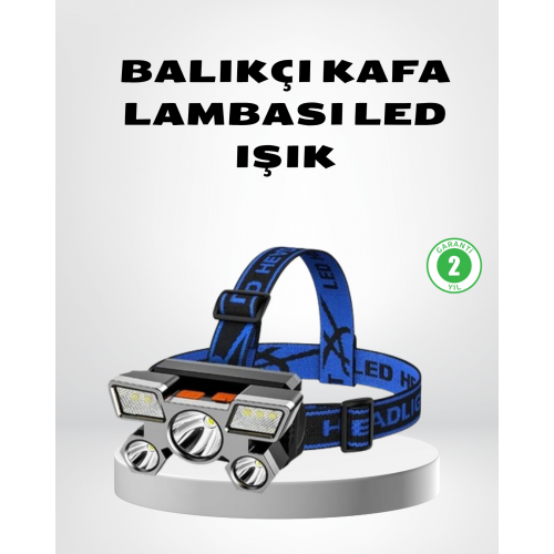 Şarj Edilebilir LED Kafa Feneri – 4 Işık Modu IPX5 Su Geçirmez Hareket Sensörlü