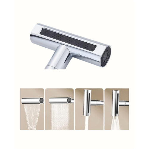 4 Modlu Musluk Başlığı | Şelale Yağmur Sprey Köpük Akışı | Yüksek Basınç Performansı | Modern Tasarım