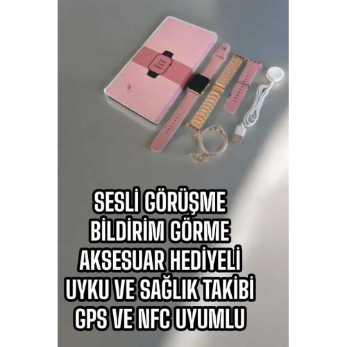 Akıllı Saat Sesli Görüşme Bildirim Görme Uyku ve Sağlık Takibi