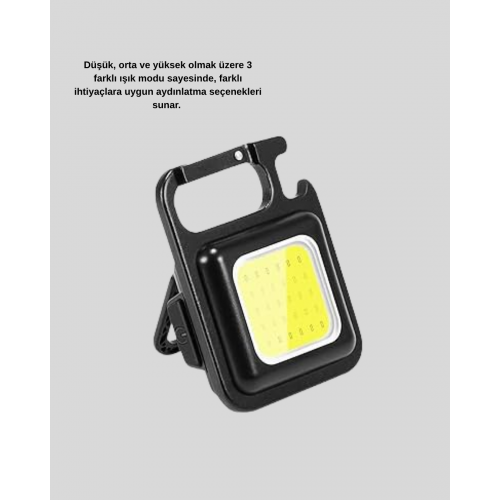 Mini 800 Lümen LED El Feneri – USB Şarjlı 3 Kademeli Işık Şişe Açacaklı Taşınabilir Tasarım Mini 800 Lümen LED El Feneri – USB Şarjlı 3 Kademeli Işık Şişe Açacaklı Taşınabilir Tasarım