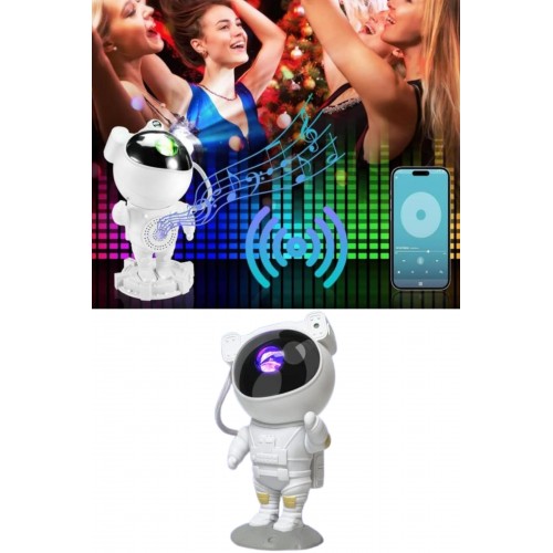 Projeksiyon Astronot Lamba Speaker Sevimli Astronot Bluetooth Hoparlör