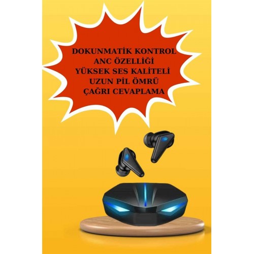 Kadınlar İçin Dokunmatik Ekran Akıllı Saat ve Gamer Kablosuz Bluetooth Kulaklık ANC Özelliği Kadınlar İçin Dokunmatik Ekran Akıllı Saat ve Gamer Kablosuz Bluetooth Kulaklık ANC Özelliği