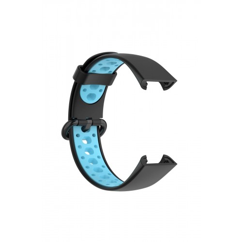 Xiaomi Redmi Watch 2 Spor Delikli Kordon - Siyah-Mavi-(5796) Xiaomi Redmi Watch 2 Spor Delikli Kordon - Siyah-Mavi-(5796)