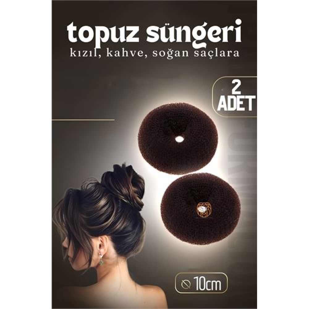 Turk Kahve Saç Topuz Süngeri 2 ADET 10 CM Çap 4 cm Kalınlık