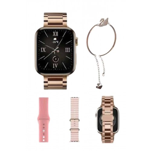 Yeni Nesil Kadın Akıllı Saat Rose Gold Android ve İos Uyumlu Yeni Nesil Kadın Akıllı Saat Rose Gold Android ve İos Uyumlu