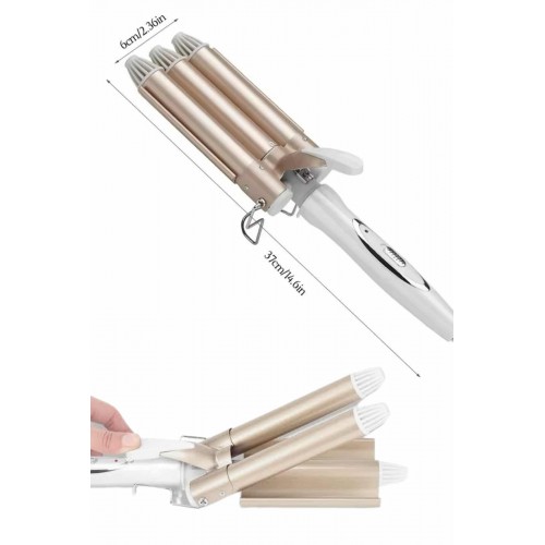 Saç Şekillendirici Wag Maşa Üçlü Yüksek Isı Ayarlı Seramik Kaplama Saç Şekillendirici Wag Maşa Üçlü Yüksek Isı Ayarlı Seramik Kaplama