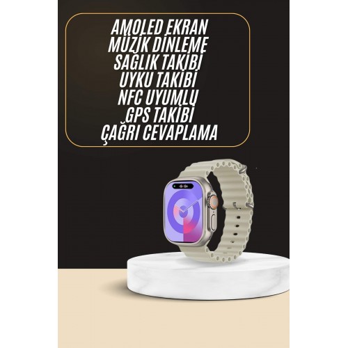 Uyku ve Sağlık Takibi Yapabilen GPS Uyumlu Plastik Kordonlu Akıllı Saat