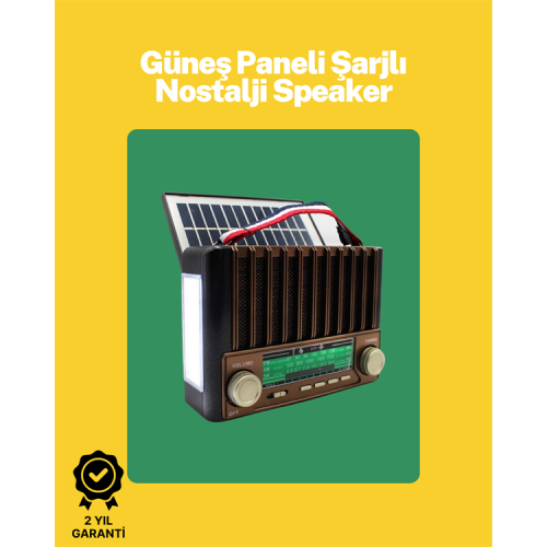 KTF-1428 Solar Panel Destekli Şarjlı Bluetooth Hoparlör – FM/AM/SW Radyo AUX ve TF Kart Girişli KTF-1428 Solar Panel Destekli Şarjlı Bluetooth Hoparlör – FM/AM/SW Radyo AUX ve TF Kart Girişli