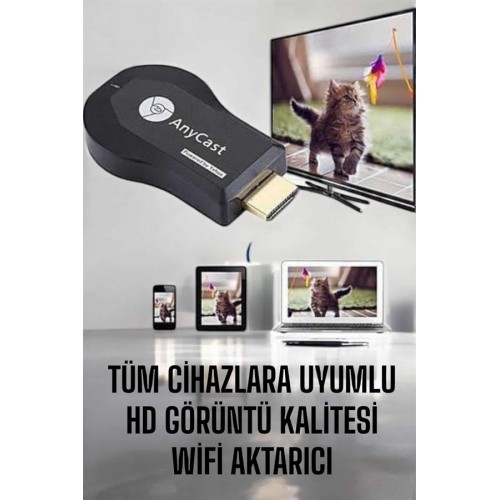 M9 Plus Kablosuz Görüntü+Ses Aktarıcı HDMI TV