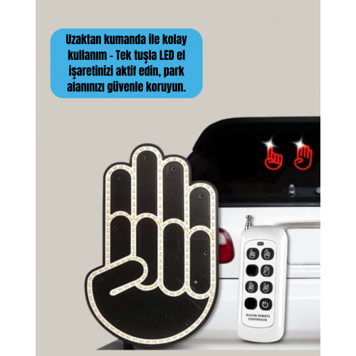 A Kalite Uzaktan Kumandalı LED Park Uyarı Işığı El Figürlü Model A Kalite Uzaktan Kumandalı LED Park Uyarı Işığı El Figürlü Model