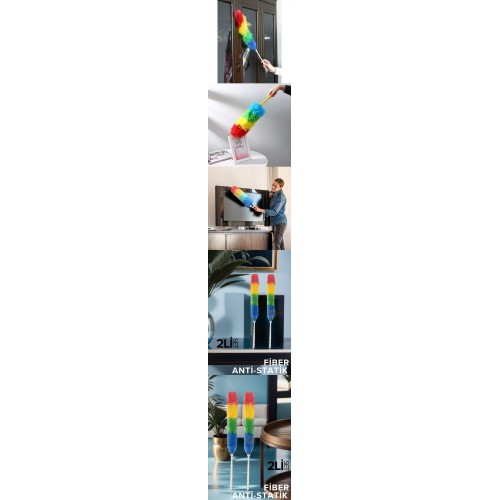 Turk 2 li SET Fiber Toz Alma Püskülü California Design