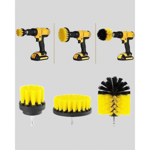 3 Parça Matkap Fırça Temizlik Seti – Her Yüzey İçin Güçlü ve Pratik Çözüm