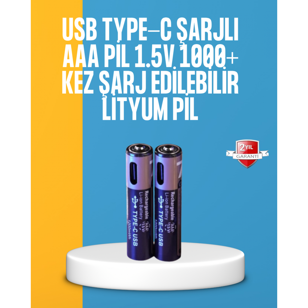1200mWh Kapasiteli Lityum AAA Pil – Düşük Enerji Tüketen Cihazlar İçin Maksimum Dayanıklılık
