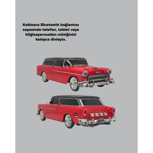 Vintage Tasarımlı LED Işıklı Bluetooth Hoparlör 10W