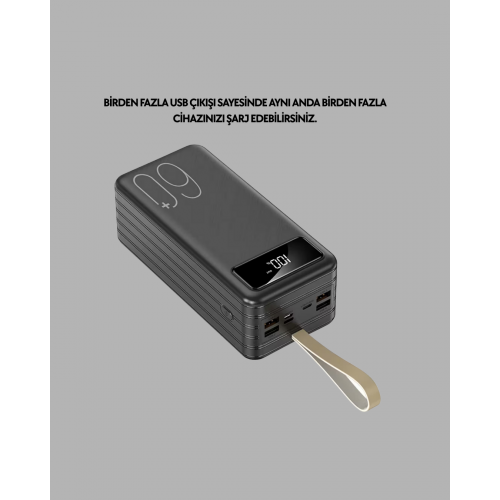 Tüm Cihazlara Uyumlu Çoklu Çıkışlı Powerbank Tüm Cihazlara Uyumlu Çoklu Çıkışlı Powerbank